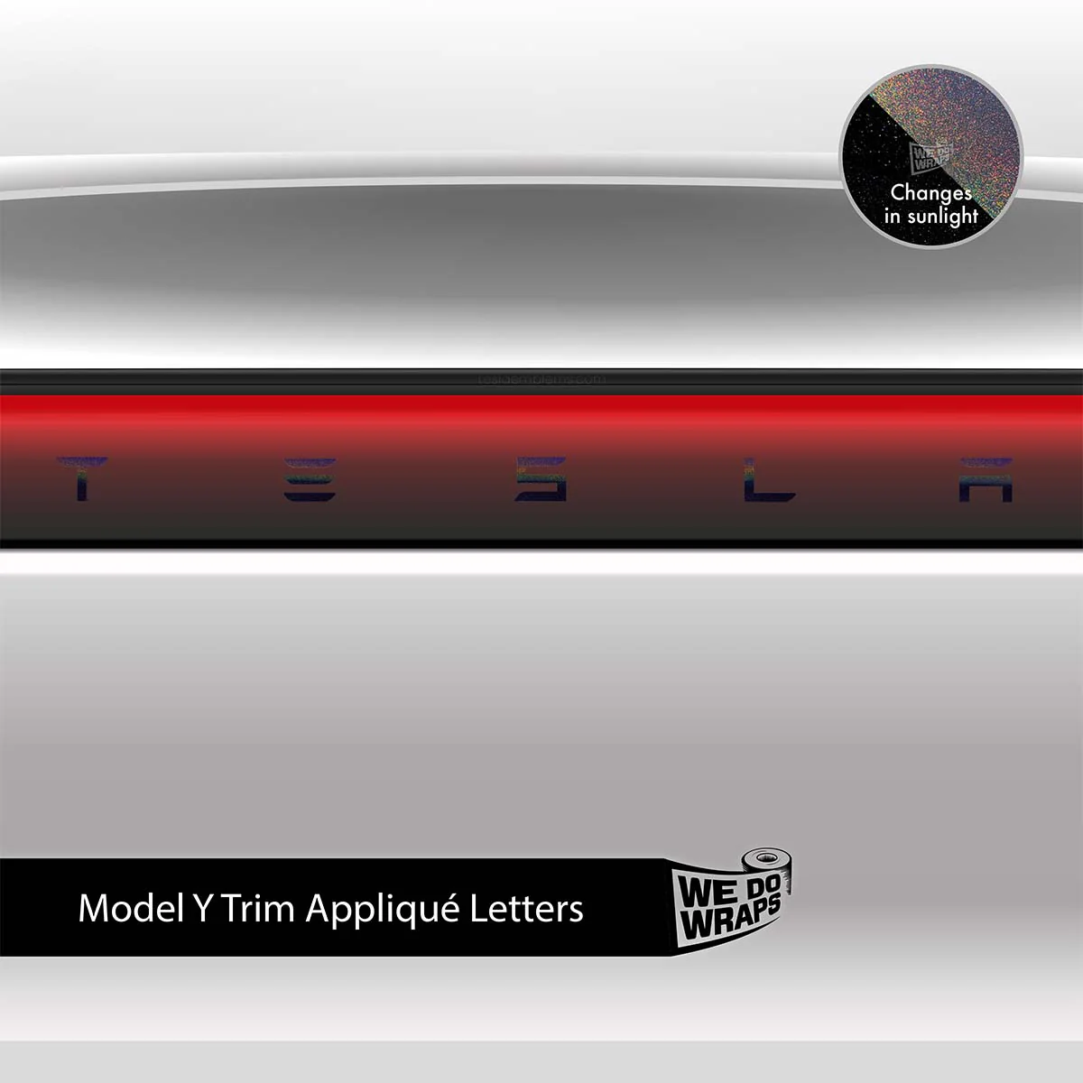 KPMF Morpheus Black Tesla Emblem Decals (Front + Back) | Model Y - Image 4