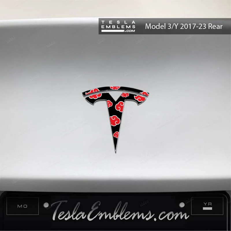 Kumo Clouds Tesla Emblem Decals (Front + Back) | Model Y - Image 2