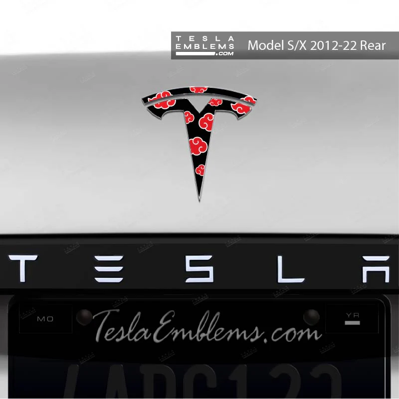 Kumo Clouds Tesla Emblem Decals (Front + Back) | Model X - Image 2