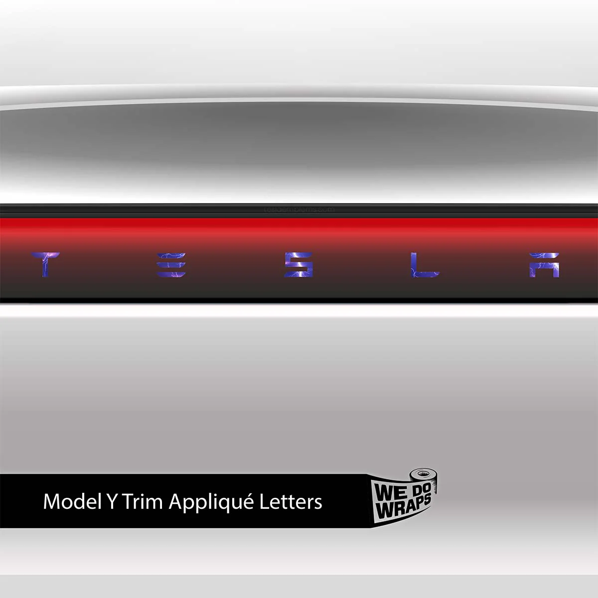 Lightning Tesla Emblem Decals (Front + Back) | Model Y - Image 3
