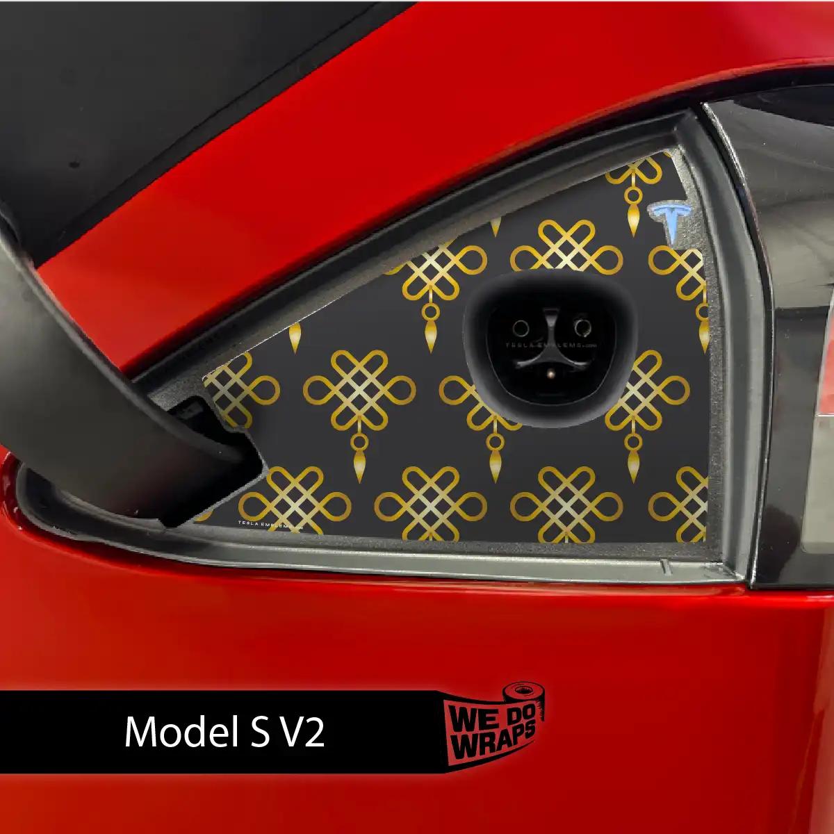 Lucky Knot Tesla Charge Port Wrap | Model S - Image 3