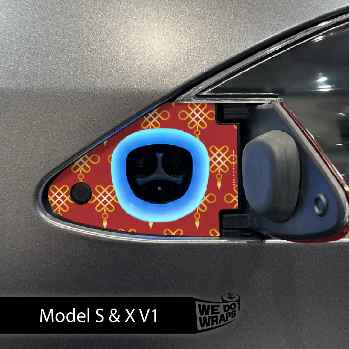 Lucky Knot Tesla Charge Port Wrap | Model S - Image 4
