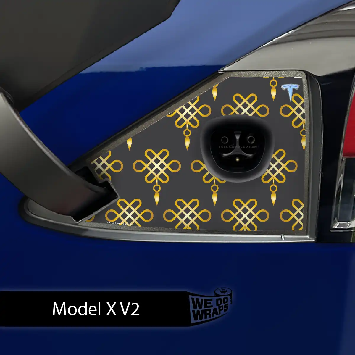 Lucky Knot Tesla Charge Port Wrap | Model X - Image 3