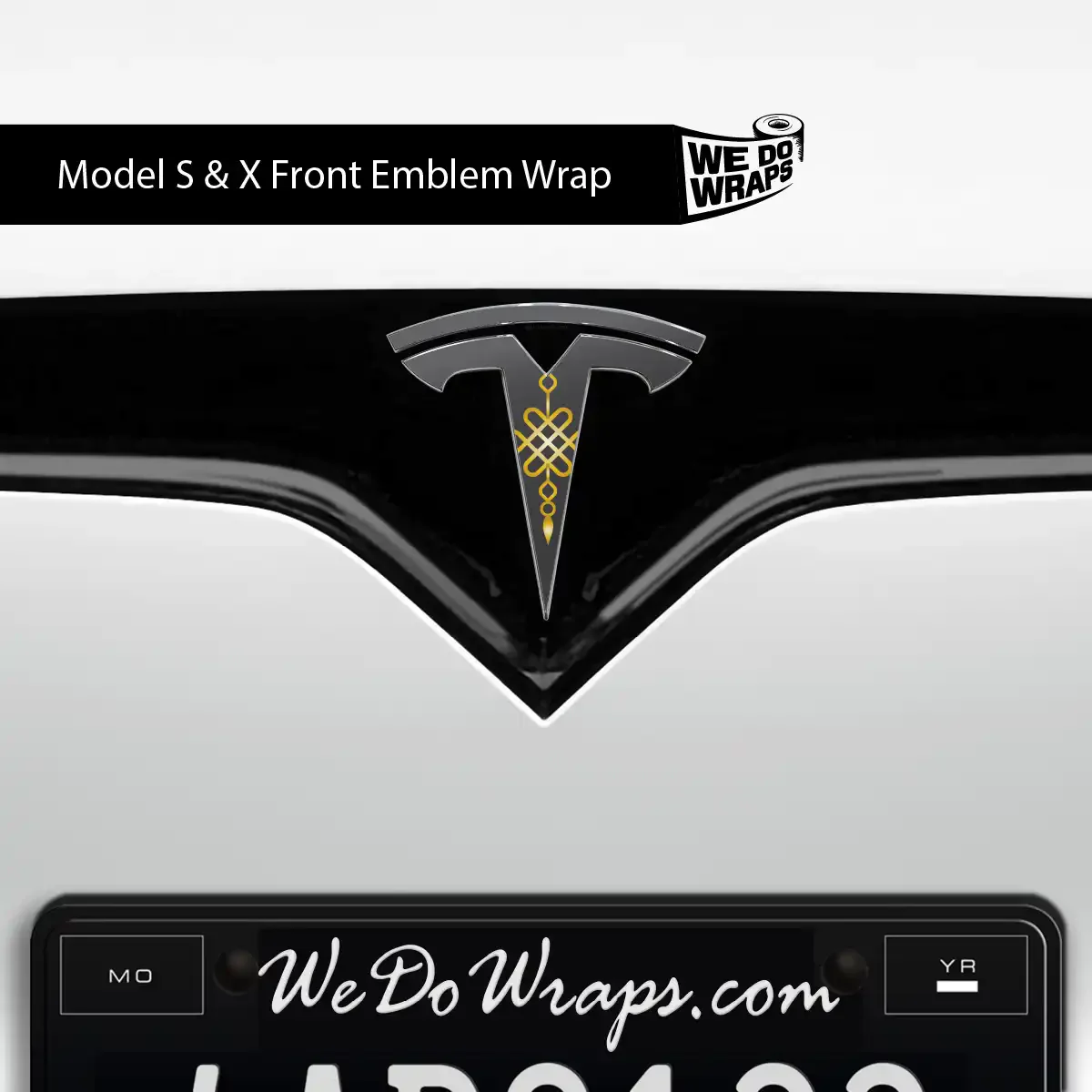 Lucky Knot Tesla Emblem Decals (Front + Back) | Model S - Image 3
