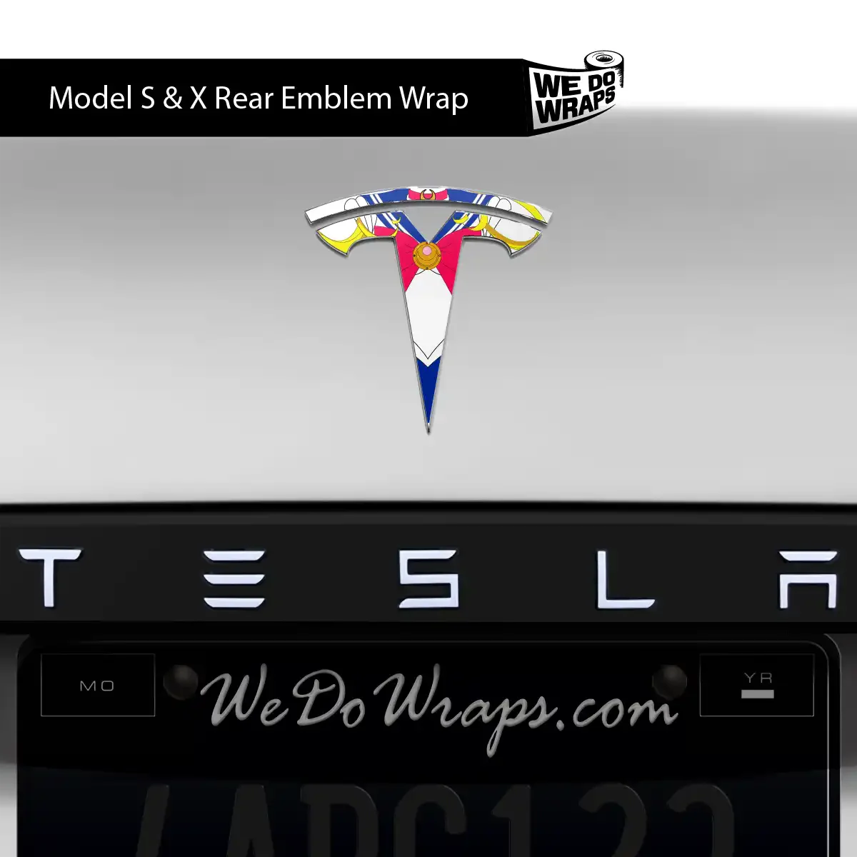 Magical Girl Tesla Emblem Decals (Front + Back) | Model S - Image 2