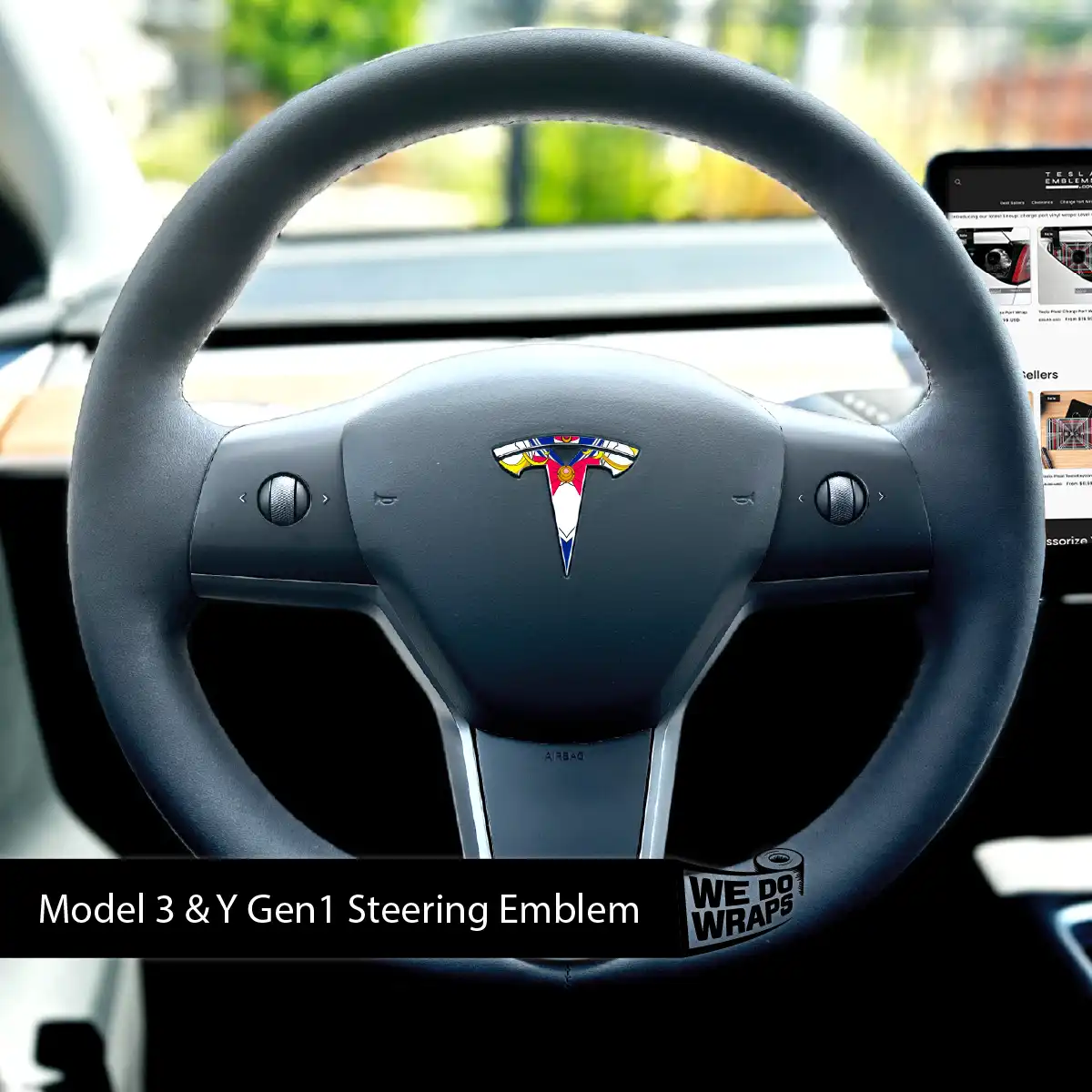 Magical Girl Tesla Steering Wheel Wrap | M3 2017-Jan 2024 - Image 2