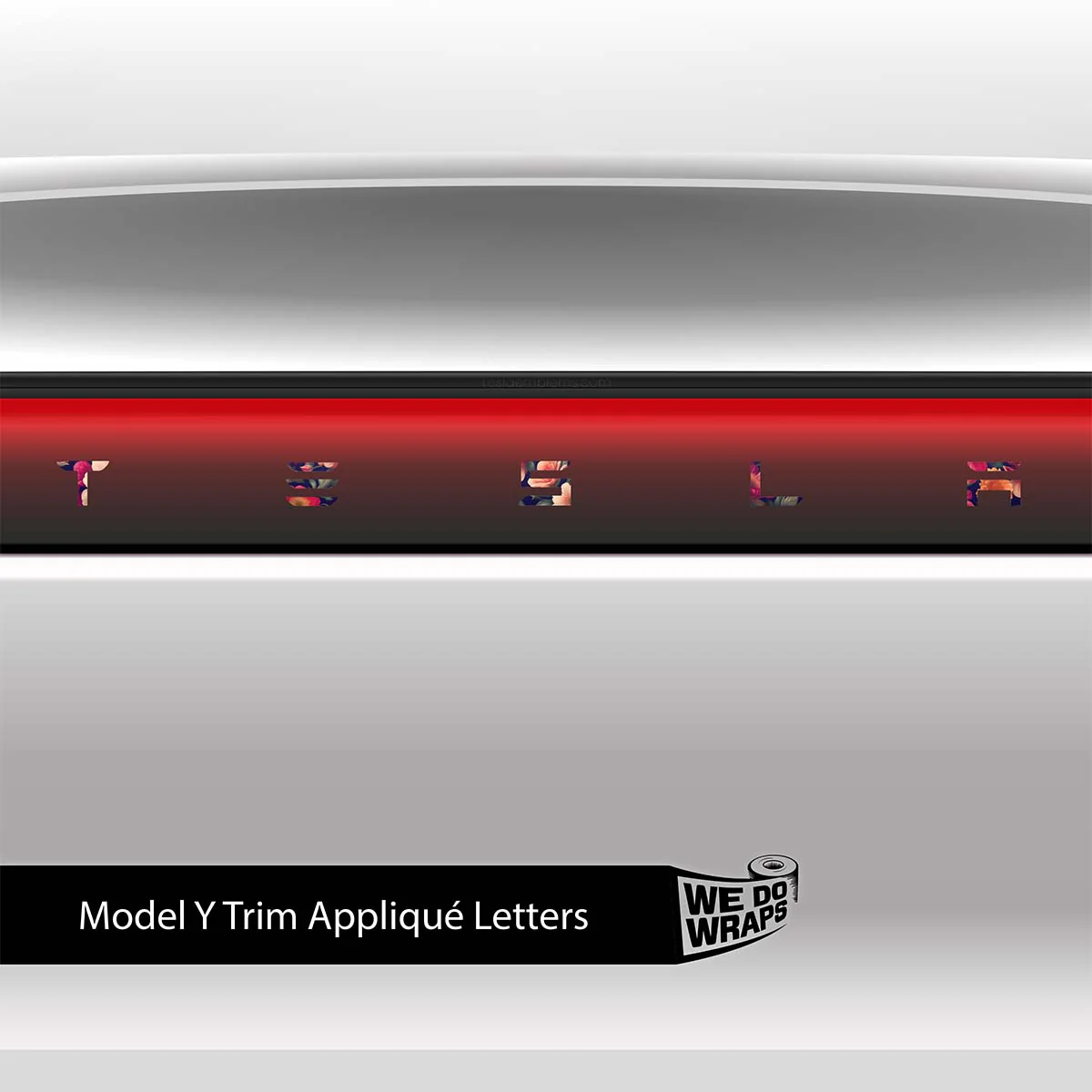 Midnight Bloom Tesla Emblem Decals (Front + Back) | Model Y - Image 3