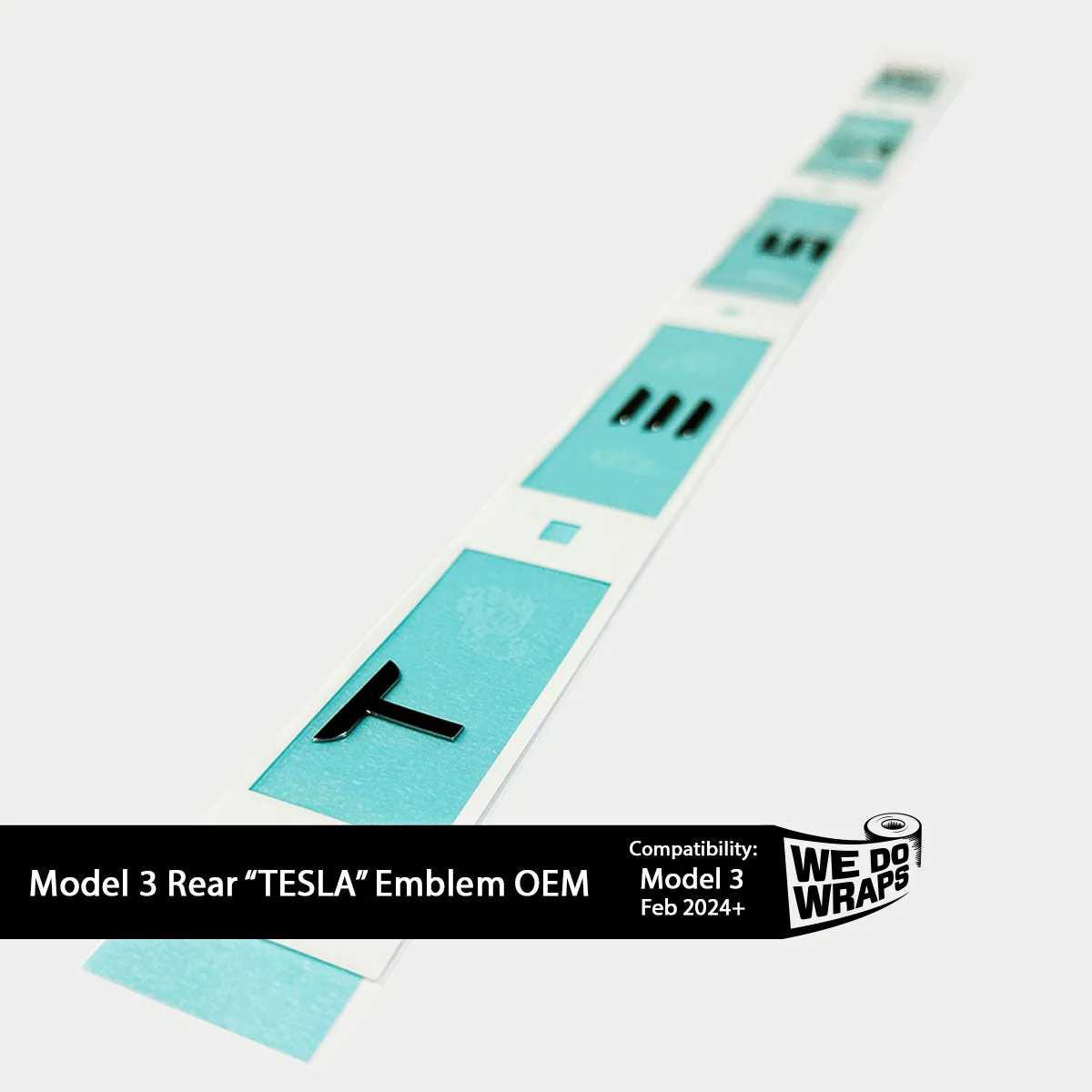 “TESLA” Chrome Letters Rear Emblem | Genuine 2024+ Model 3 “Highland” OEM Original Badging - Image 2