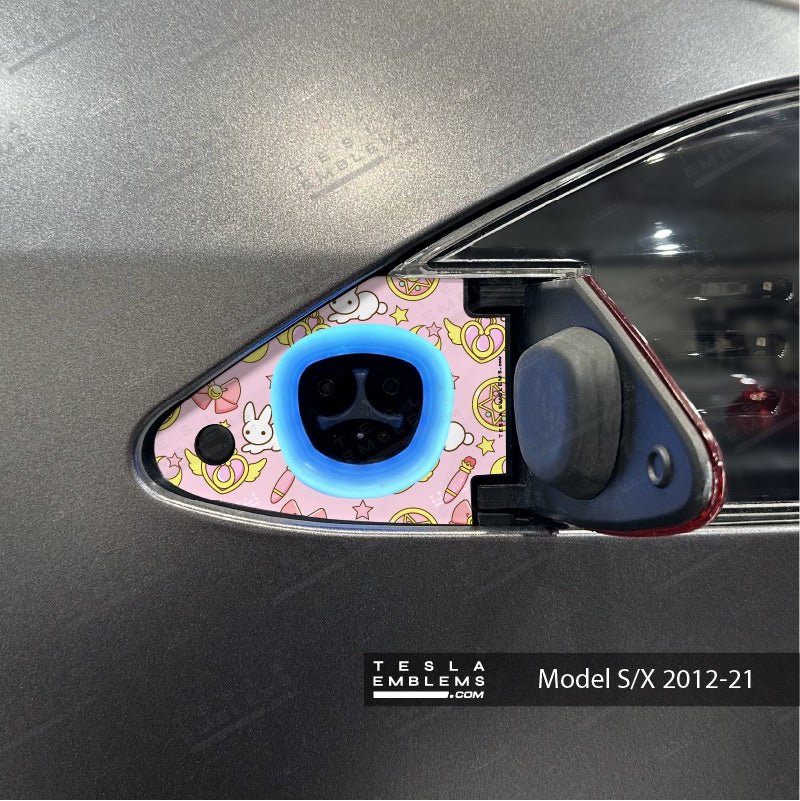 Moon Rabbit Tesla Charge Port Wrap | Model S - Image 2