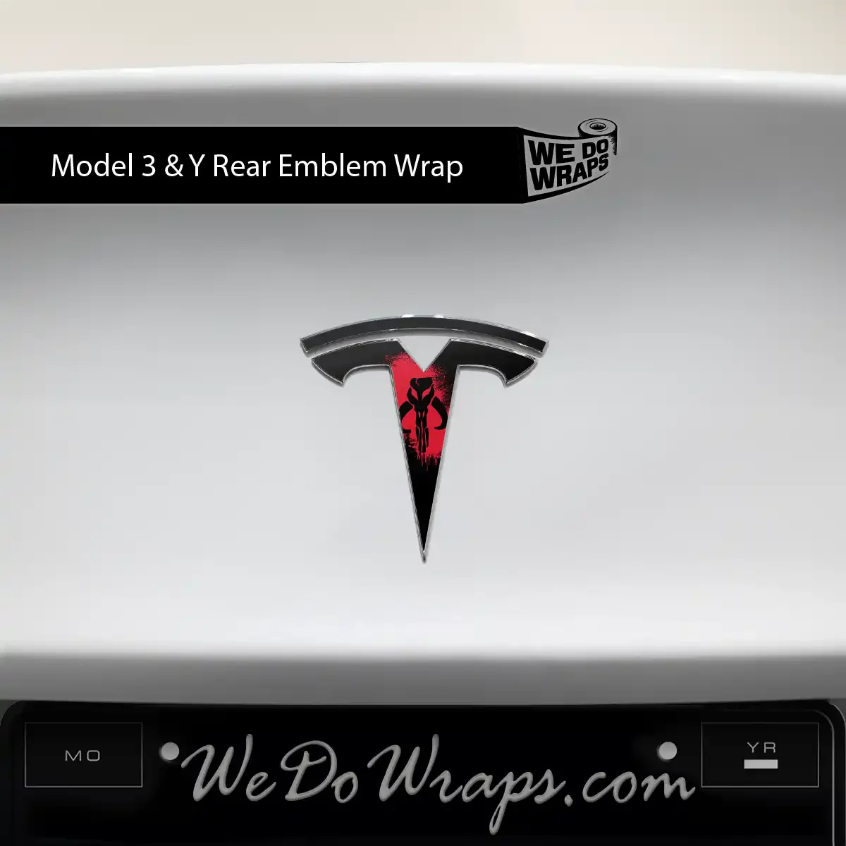 Mythosaur Tesla Emblem Decals (Front + Back) | Model Y - Image 2