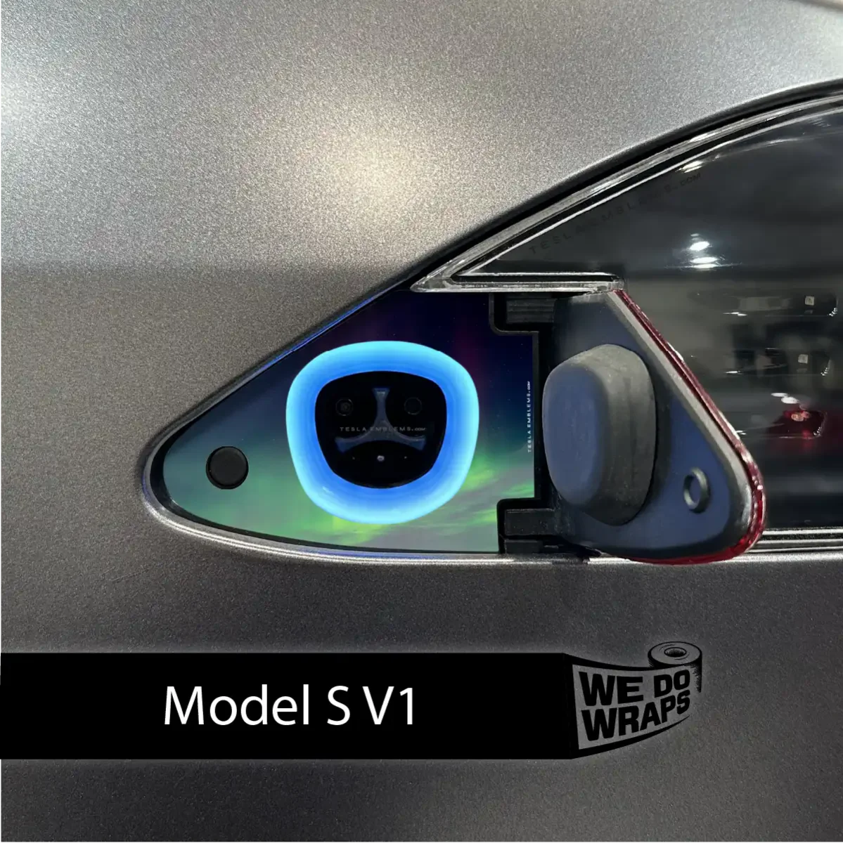 Northern Lights Tesla Charge Port Wrap | Model S - Image 2