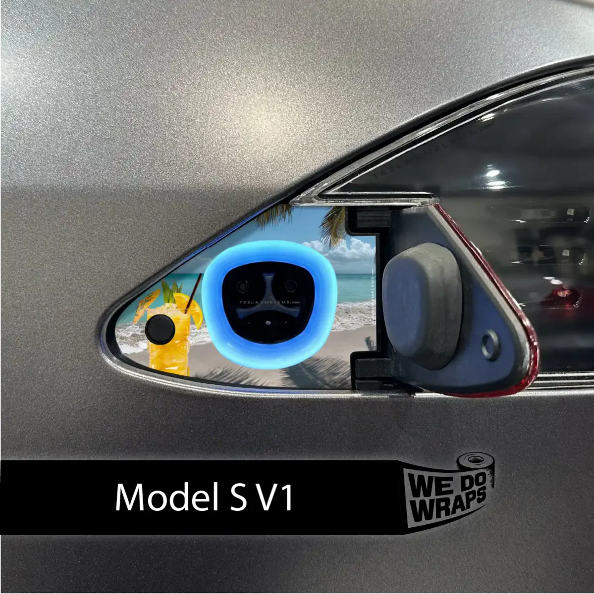 Paradise Tesla Charge Port Wrap | Model S - Image 2