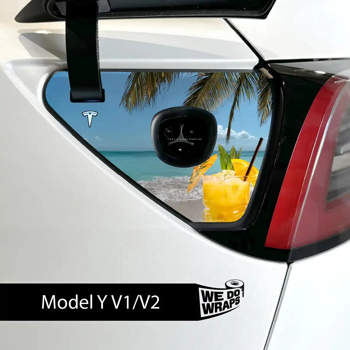 Paradise Tesla Charge Port Wrap | Model Y - Image 2