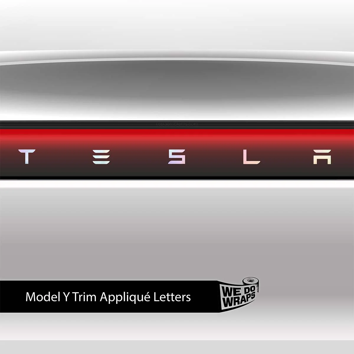 Pastel Galaxy Tesla Emblem Decals (Front + Back) | Model Y - Image 3