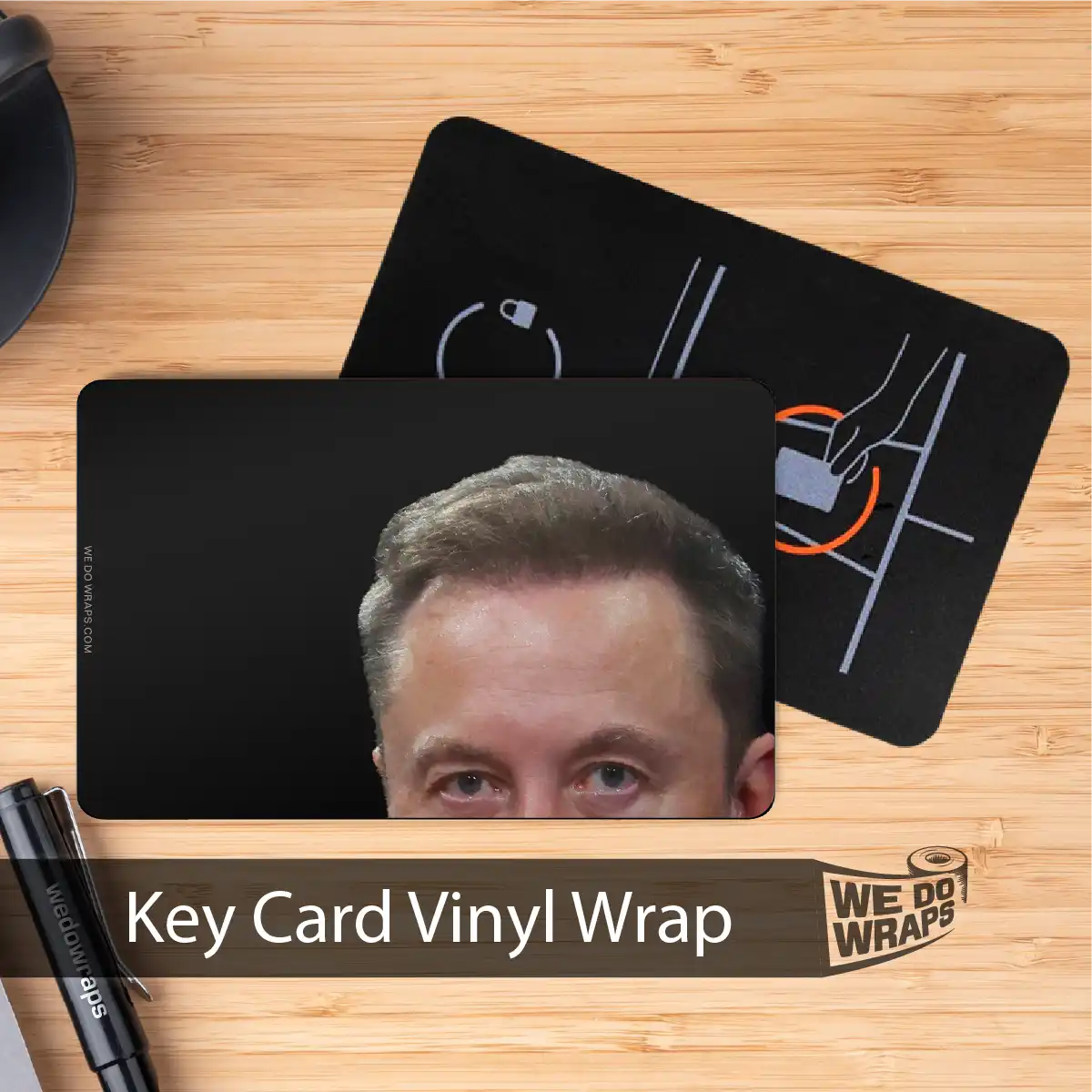 Peekaboo Elon Meme | NFC Key Card Wrap - Image 3