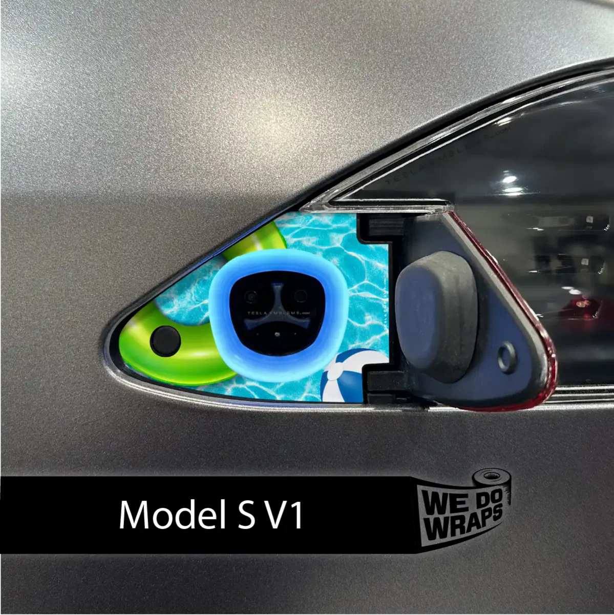 Pool Party Tesla Charge Port Wrap | Model S - Image 2