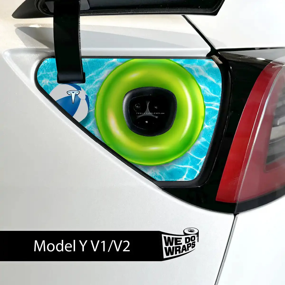 Pool Party Tesla Charge Port Wrap | Model Y - Image 2