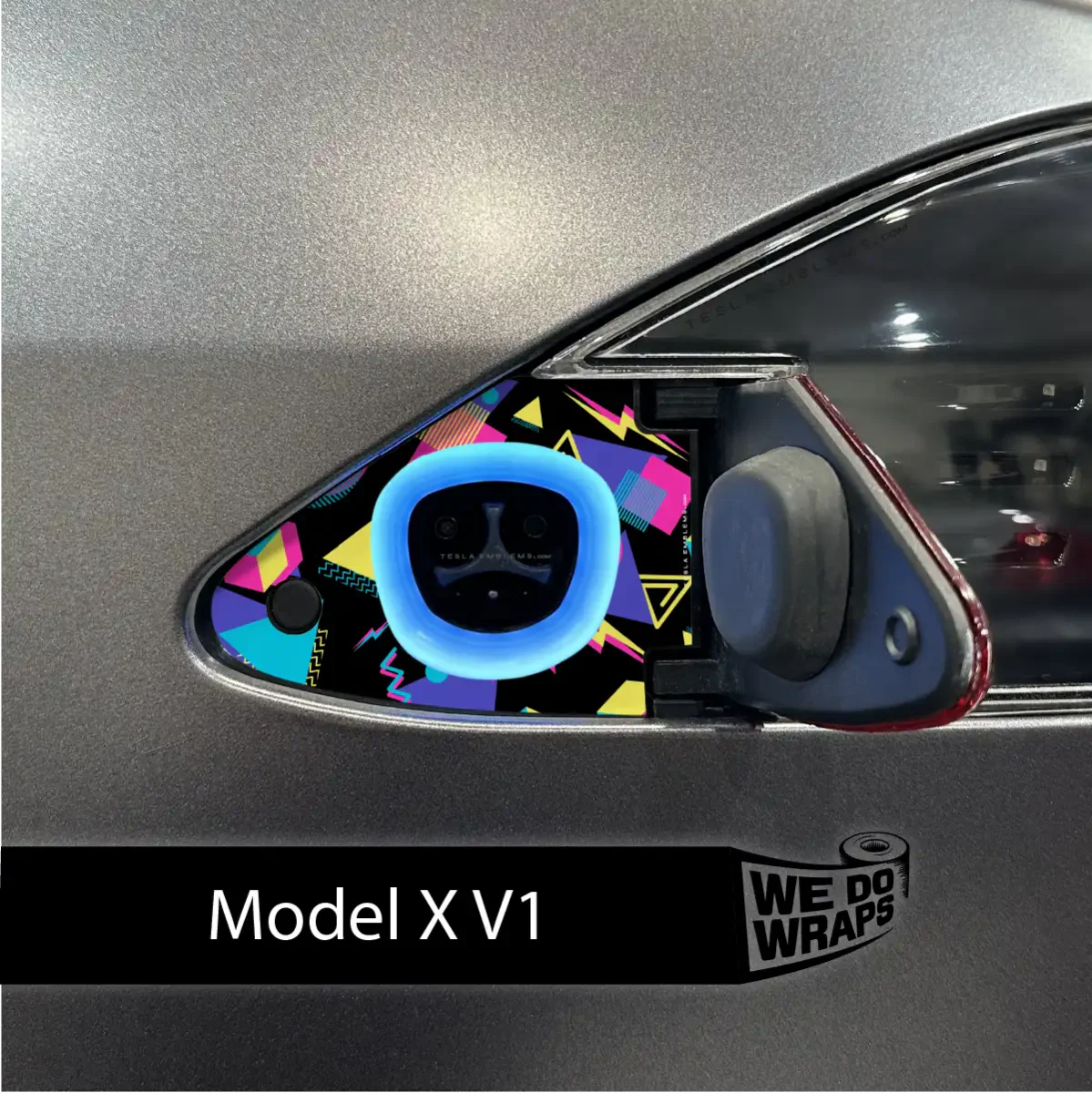 Rad 80s Tesla Charge Port Wrap | Model X - Image 2