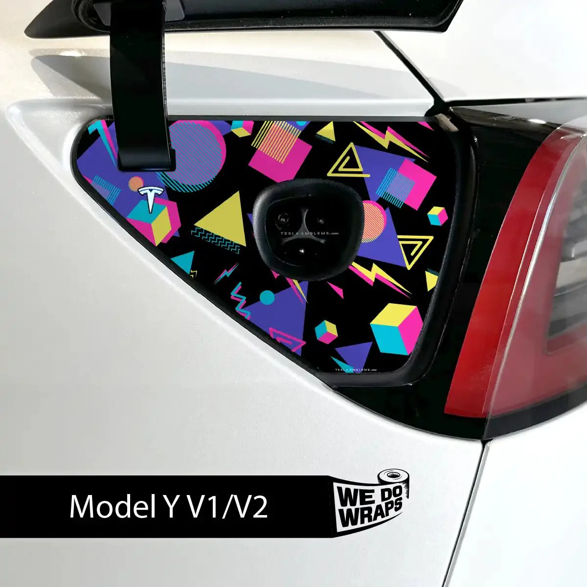 Rad 80s Tesla Charge Port Wrap | Model Y - Image 2