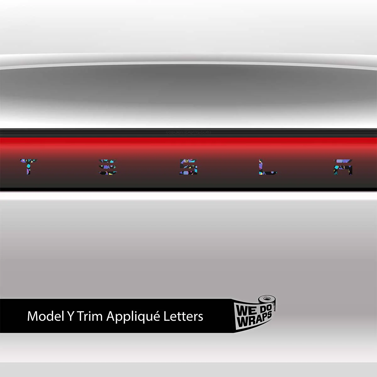 Rad 80's Tesla Emblem Decals (Front + Back) | Model Y - Image 3