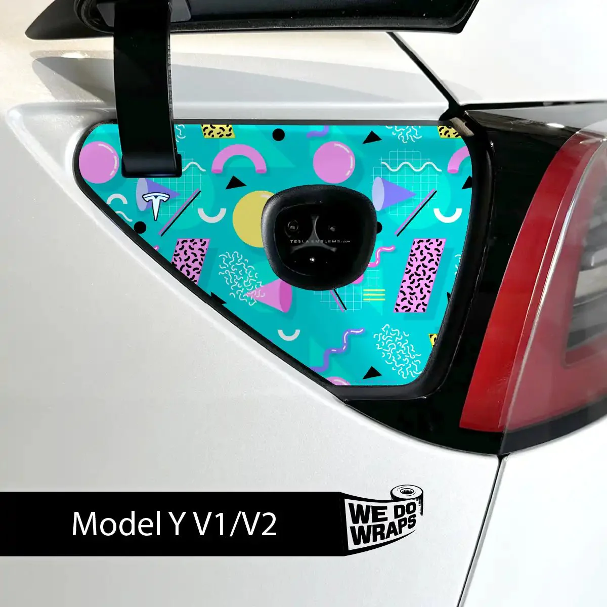 Retro Rewind Tesla Charge Port Wrap | Model Y - Image 2
