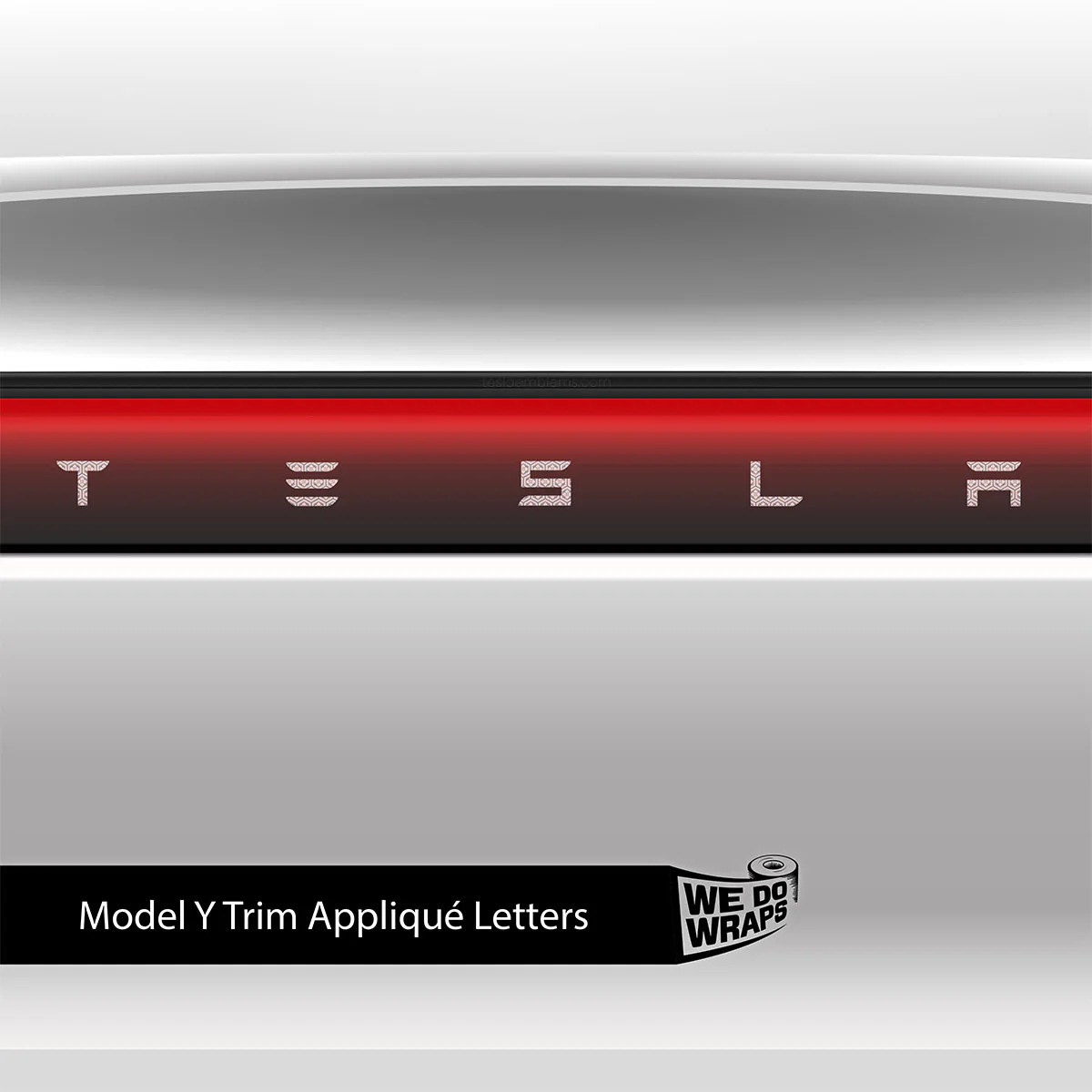 Sakura Hex Tesla Emblem Decals (Front + Back) | Model Y - Image 3