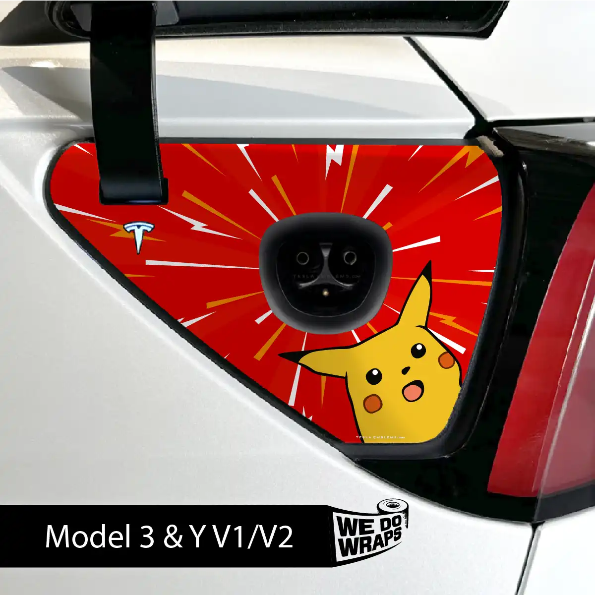 Shockachu Tesla Charge Port Wrap | Model Y - Image 2