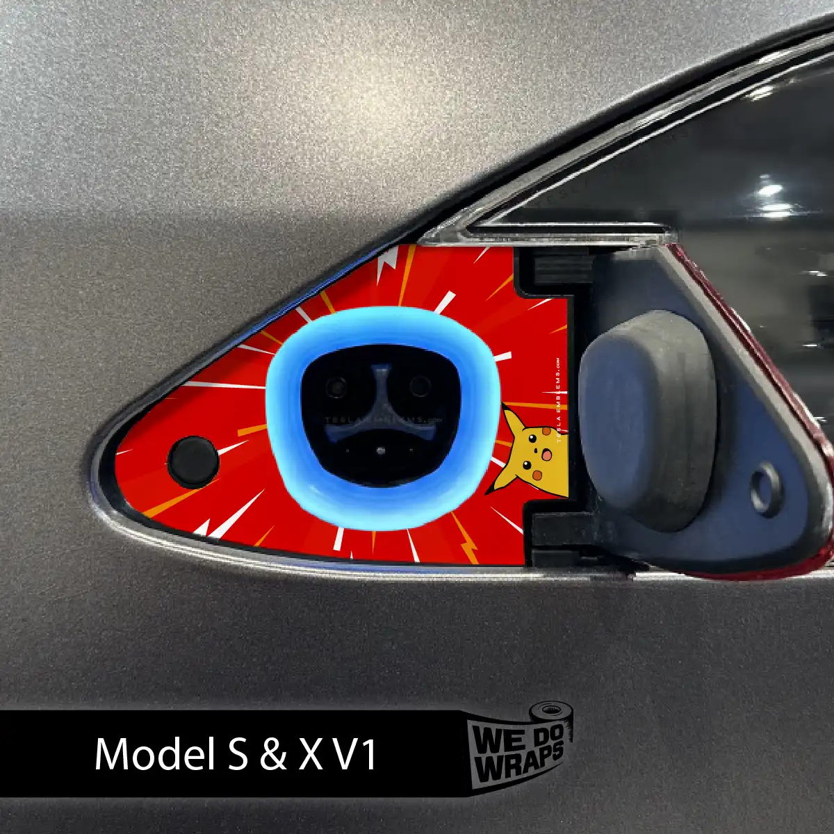 Shockachu Tesla Charge Port Wrap | Model X - Image 2