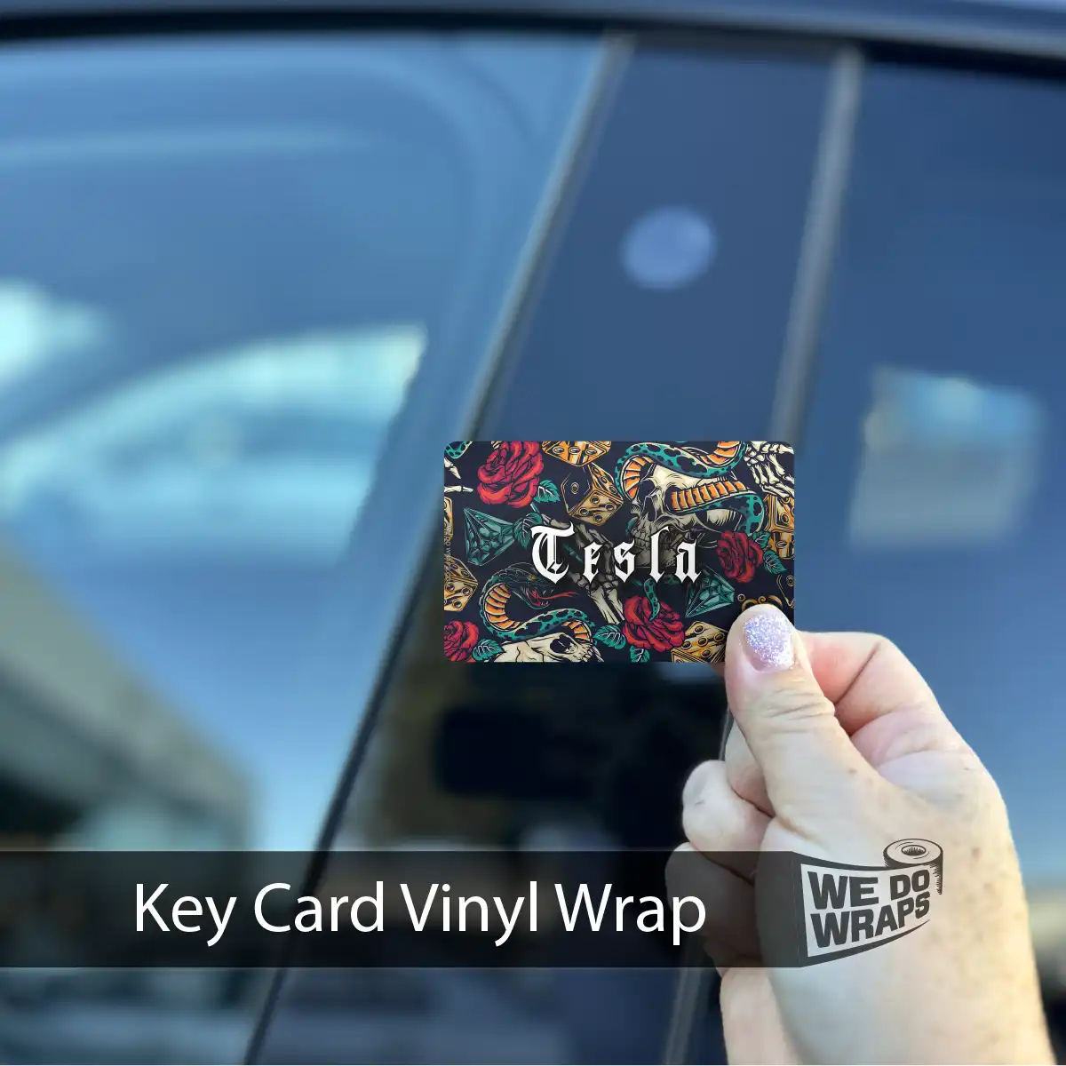 Skull & Roses Tattoo Art | NFC Key Card Wrap - Image 2