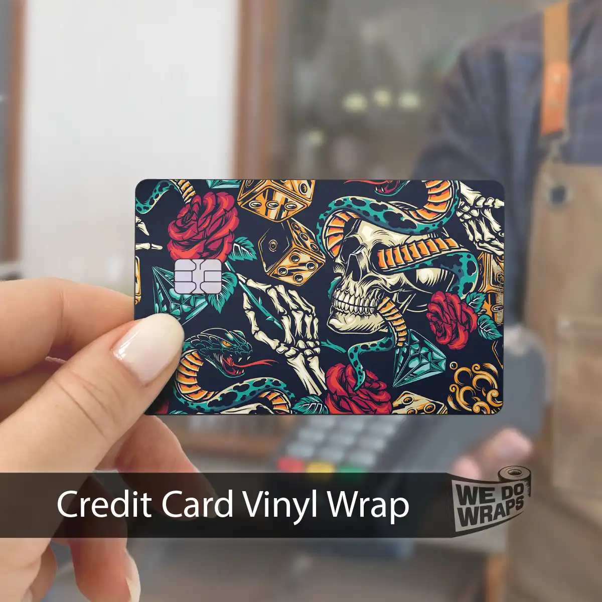 Skull & Roses Tattoo Art | NFC Key Card Wrap - Image 4