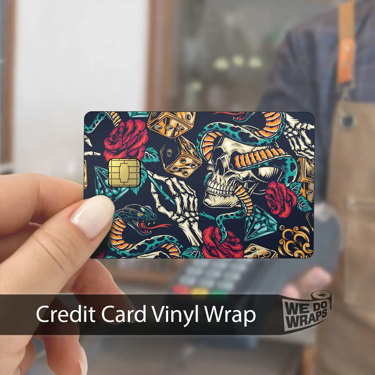 Skull & Roses Tattoo Art | NFC Key Card Wrap - Image 5