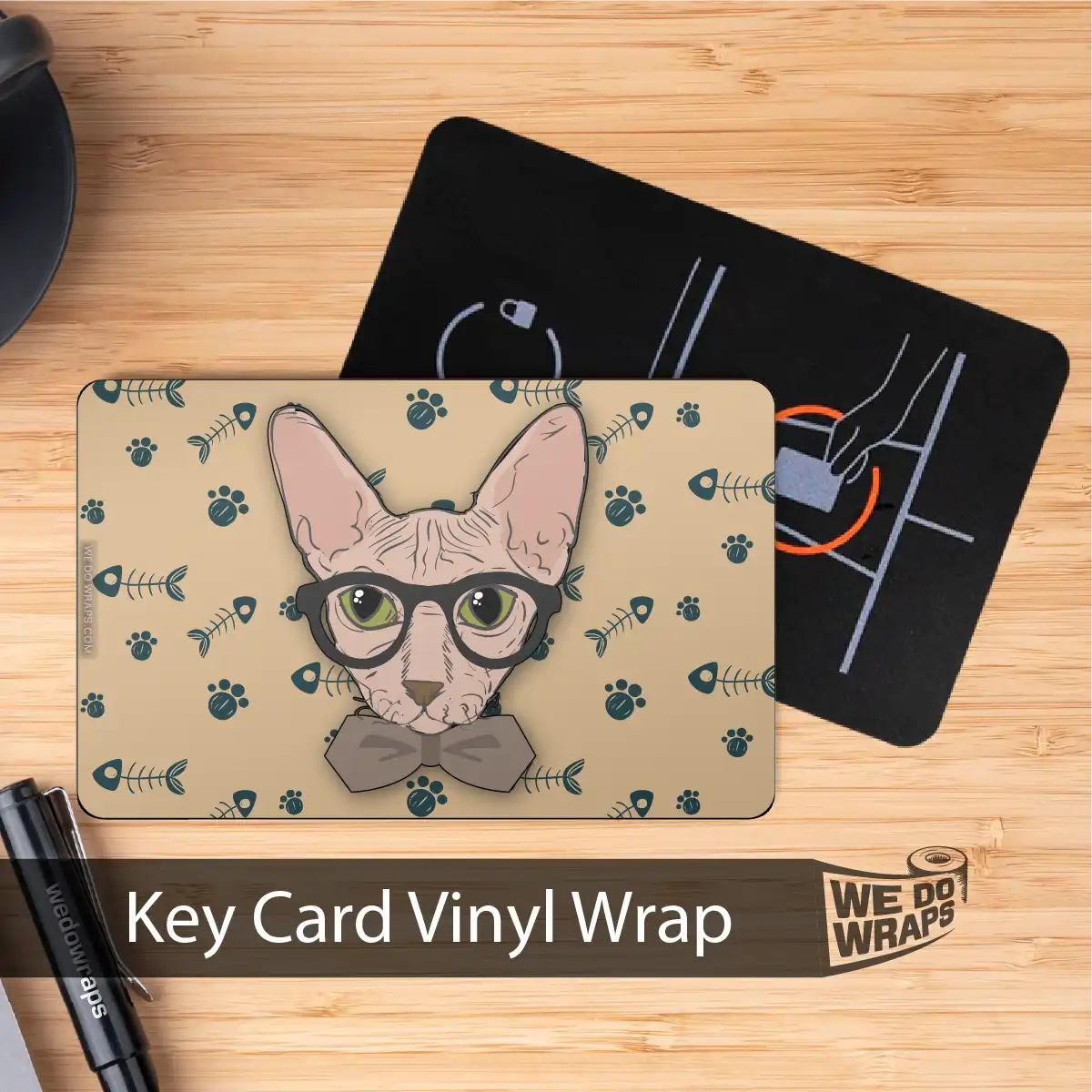 Smart Sphynx Cat | NFC Key Card Wrap - Image 3