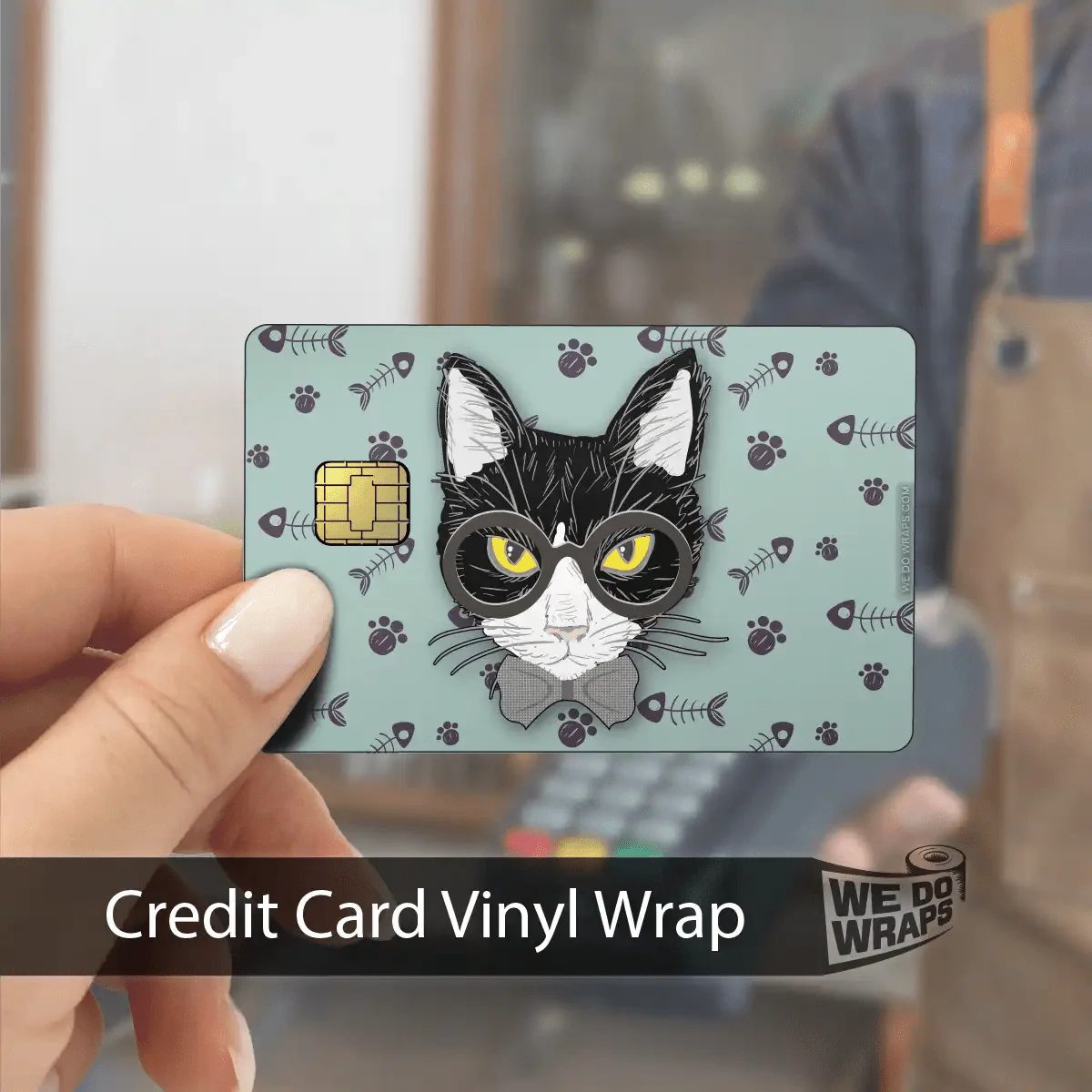 Smart Tuxedo Cat | NFC Key Card Wrap - Image 5