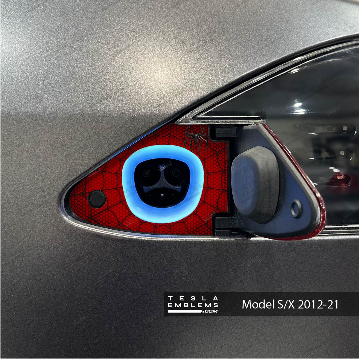 Spidey Senses Tesla Charge Port Wrap | Model X - Image 2