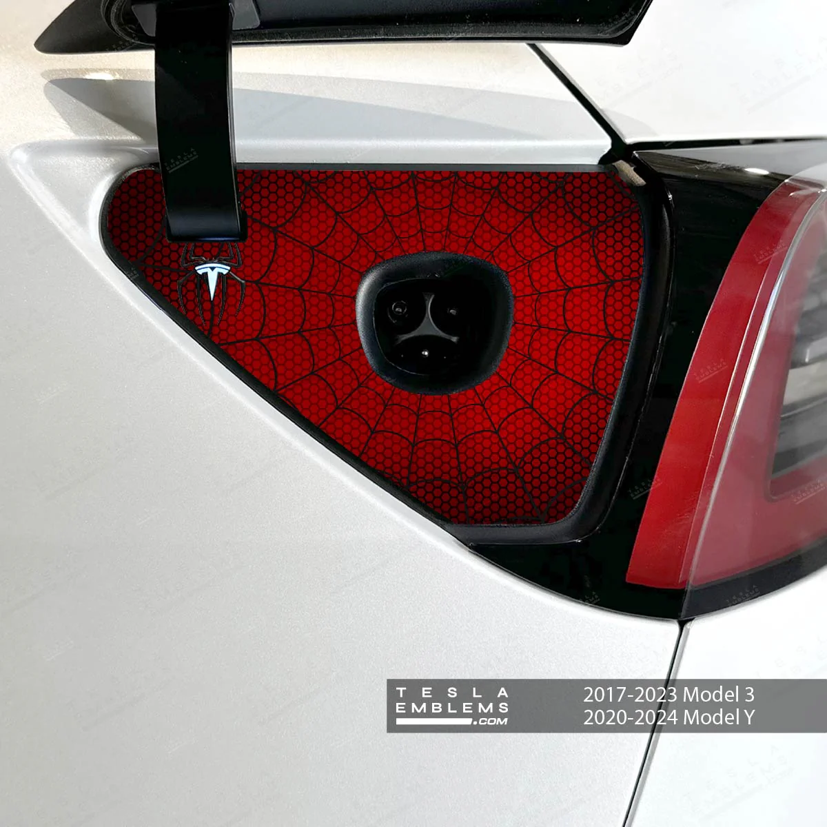 Spidey Senses Tesla Charge Port Wrap | Model Y - Image 2