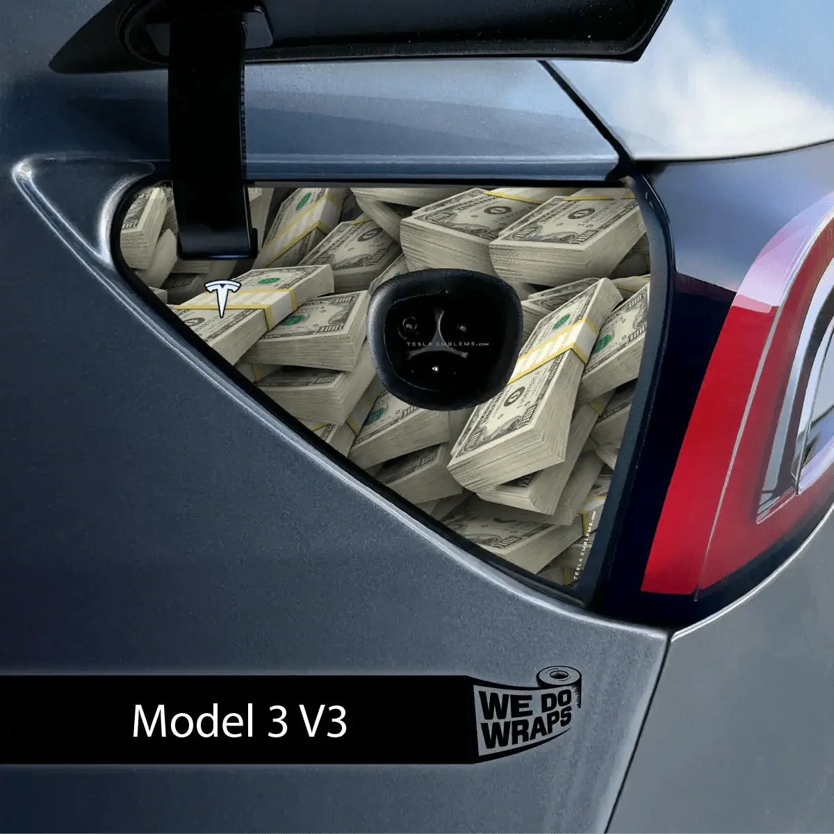 Stacks on Stacks Tesla Charge Port Wrap | Model 3 - Image 2