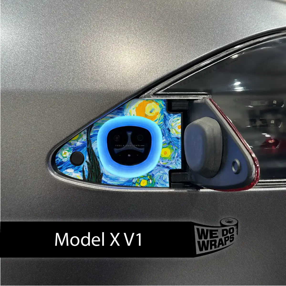 Starry Night Tesla Charge Port Wrap | Model X - Image 2