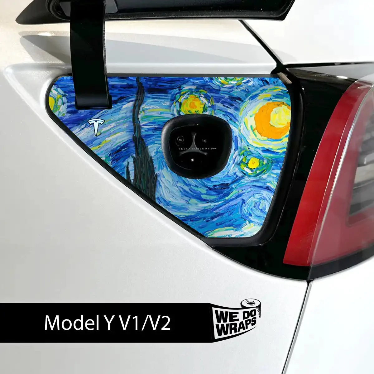 Starry Night Tesla Charge Port Wrap | Model Y - Image 2