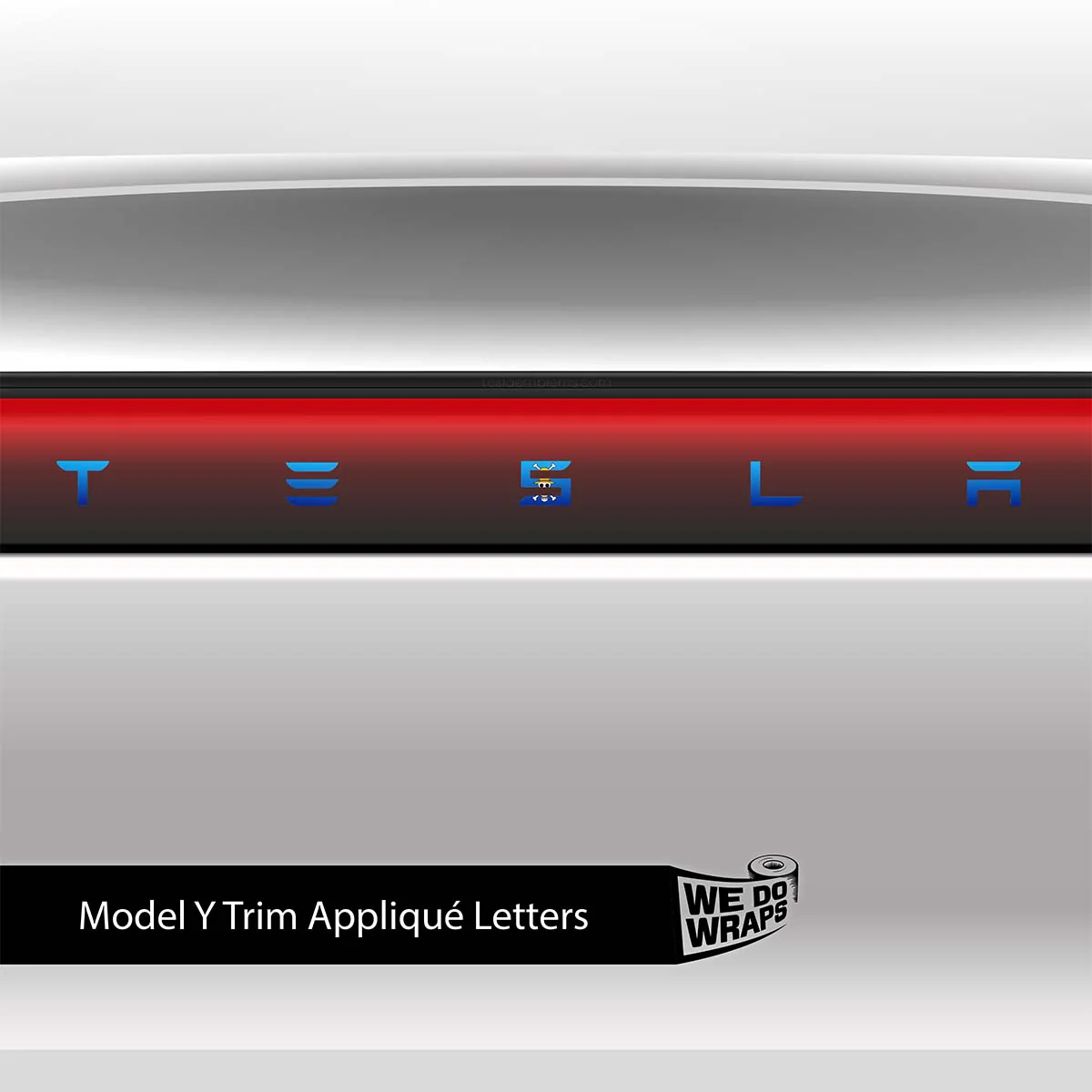 Straw Hat Pirate Tesla Emblem Decals (Front + Back) | Model Y - Image 3