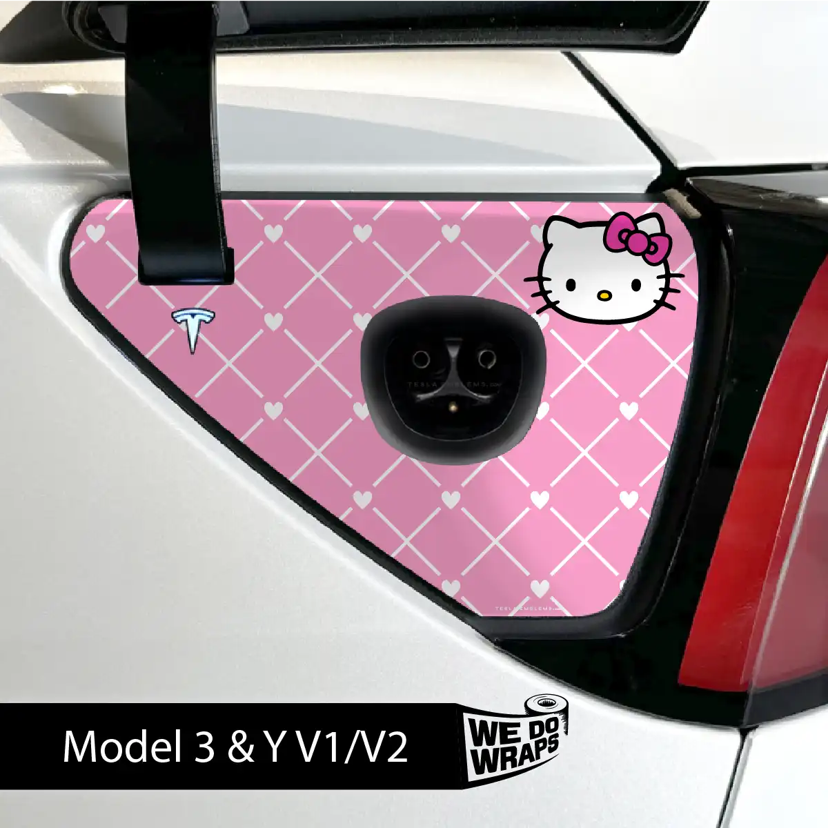 Sweet Kitty Tesla Charge Port Wrap | Model Y - Image 3