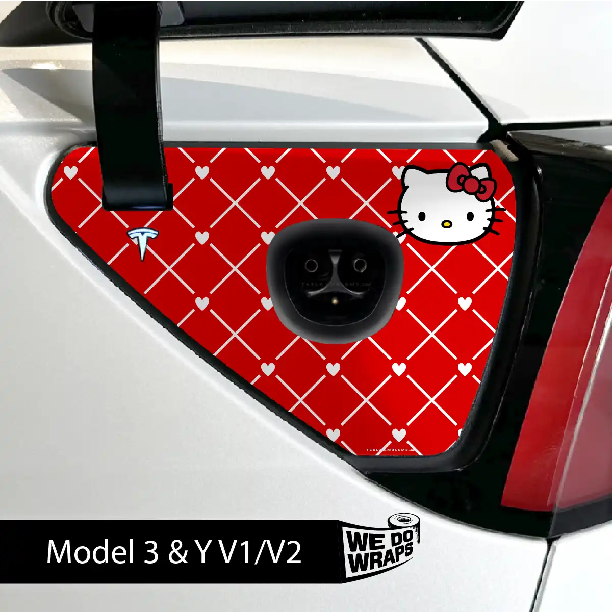 Sweet Kitty Tesla Charge Port Wrap | Model Y - Image 4