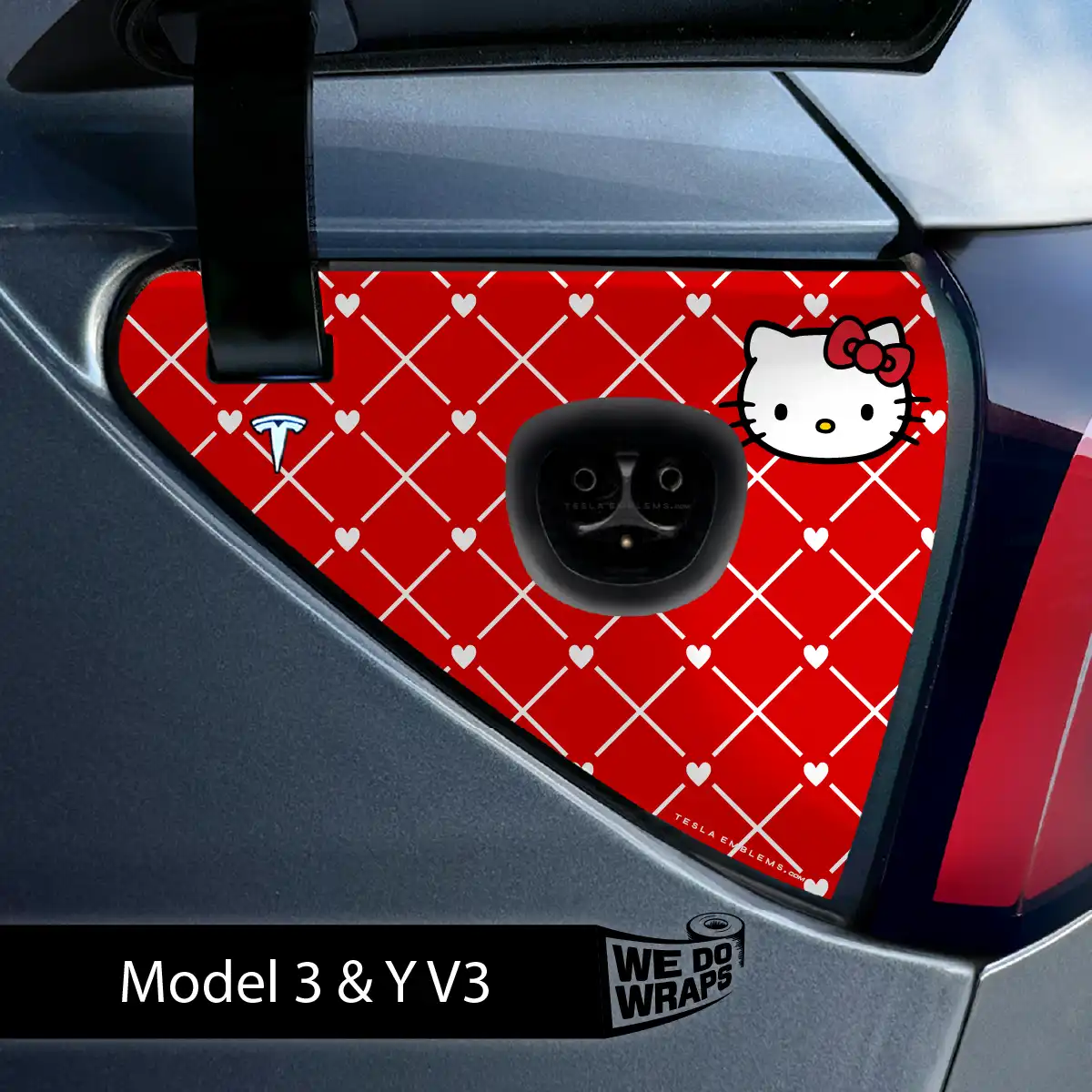 Sweet Kitty Tesla Charge Port Wrap | Model Y - Image 2