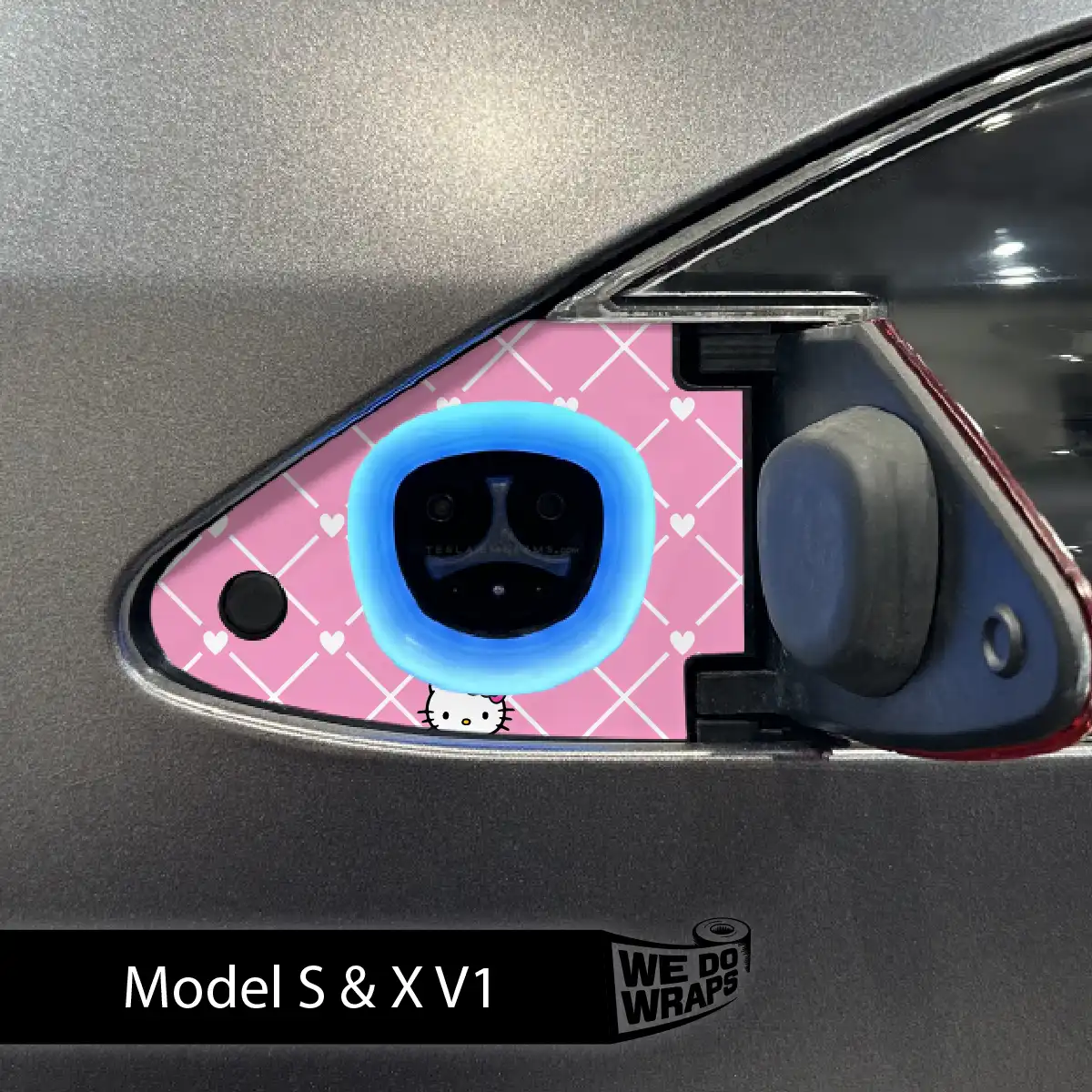 Sweet Kitty Tesla Charge Port Wrap | Model X - Image 4