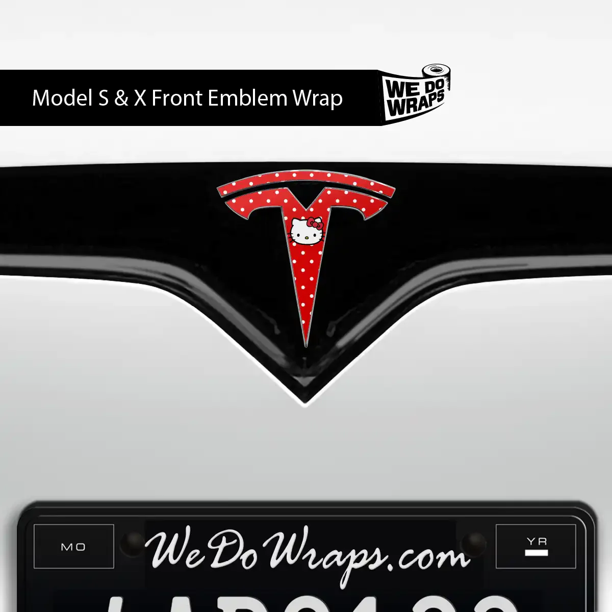 Sweet Kitty Tesla Emblem Decals (Front + Back) | Model S - Image 2