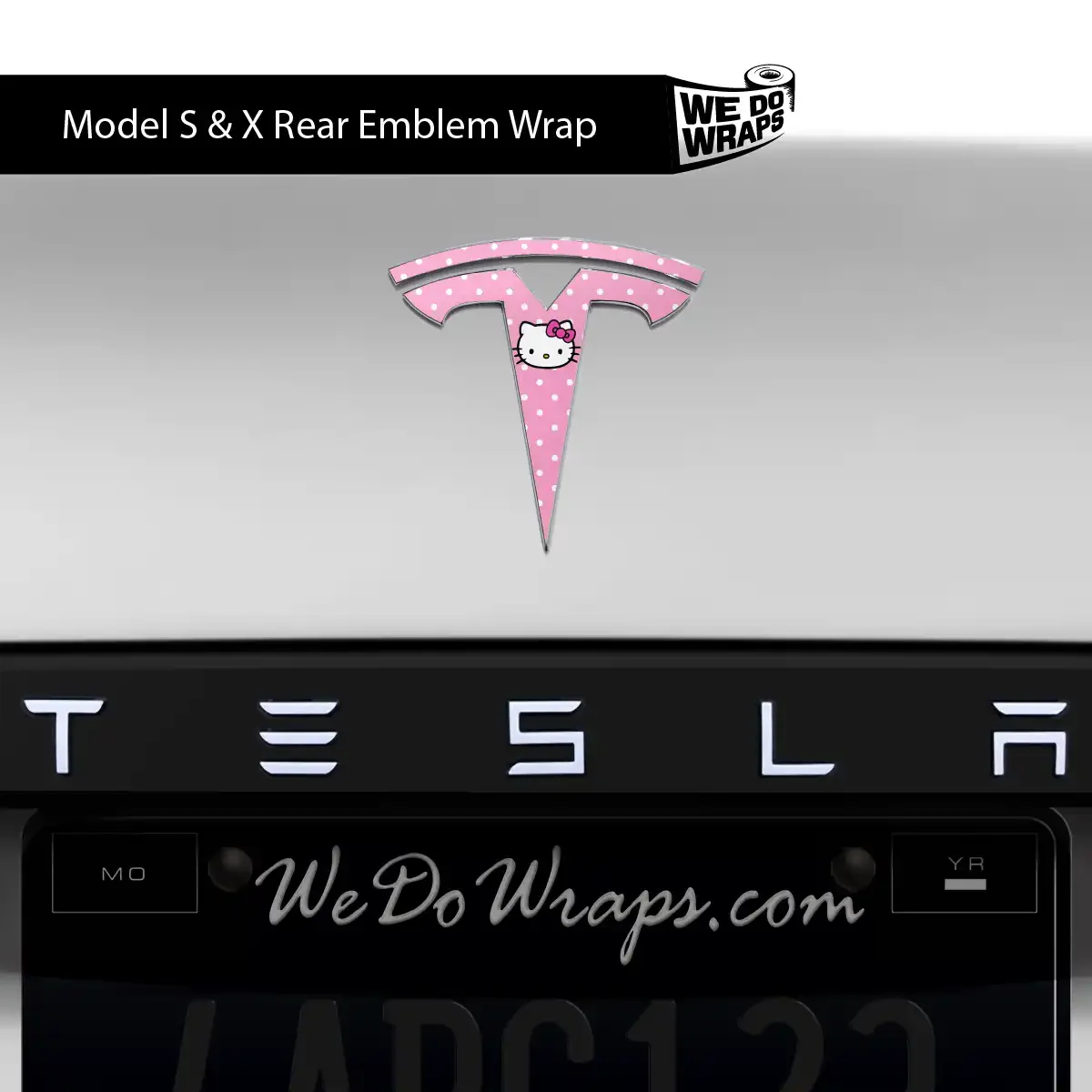 Sweet Kitty Tesla Emblem Decals (Front + Back) | Model S - Image 3