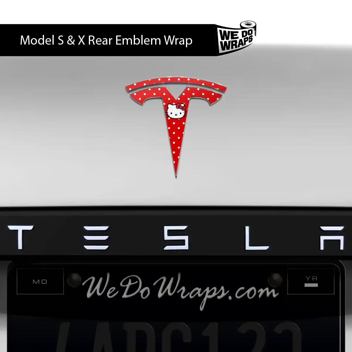Sweet Kitty Tesla Emblem Decals (Front + Back) | Model S - Image 4