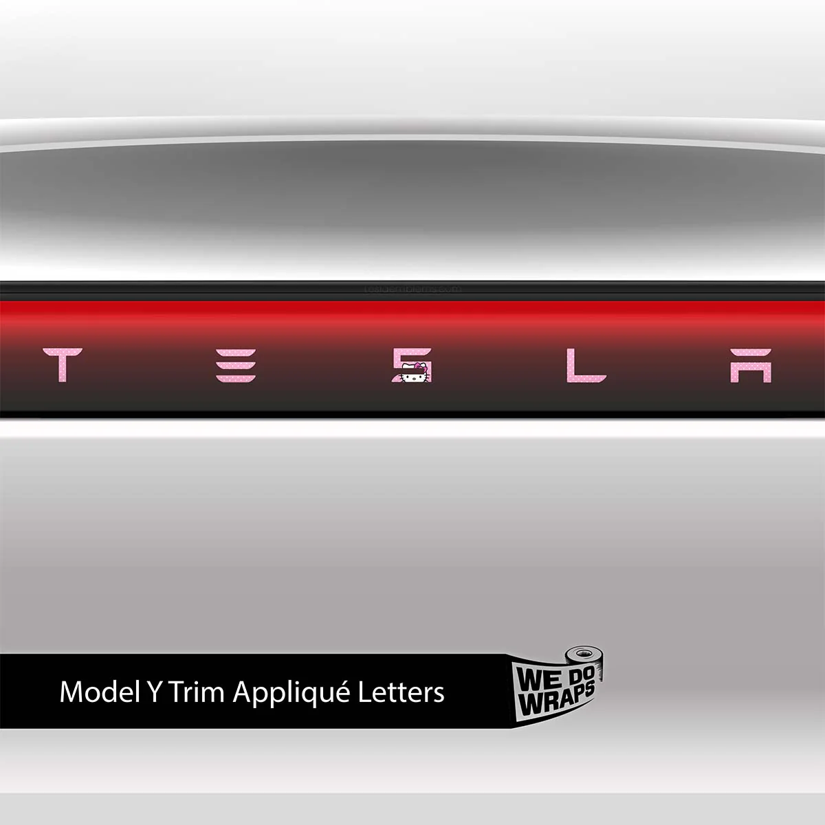 Sweet Kitty Tesla Emblem Decals (Front + Back) | Model Y - Image 5
