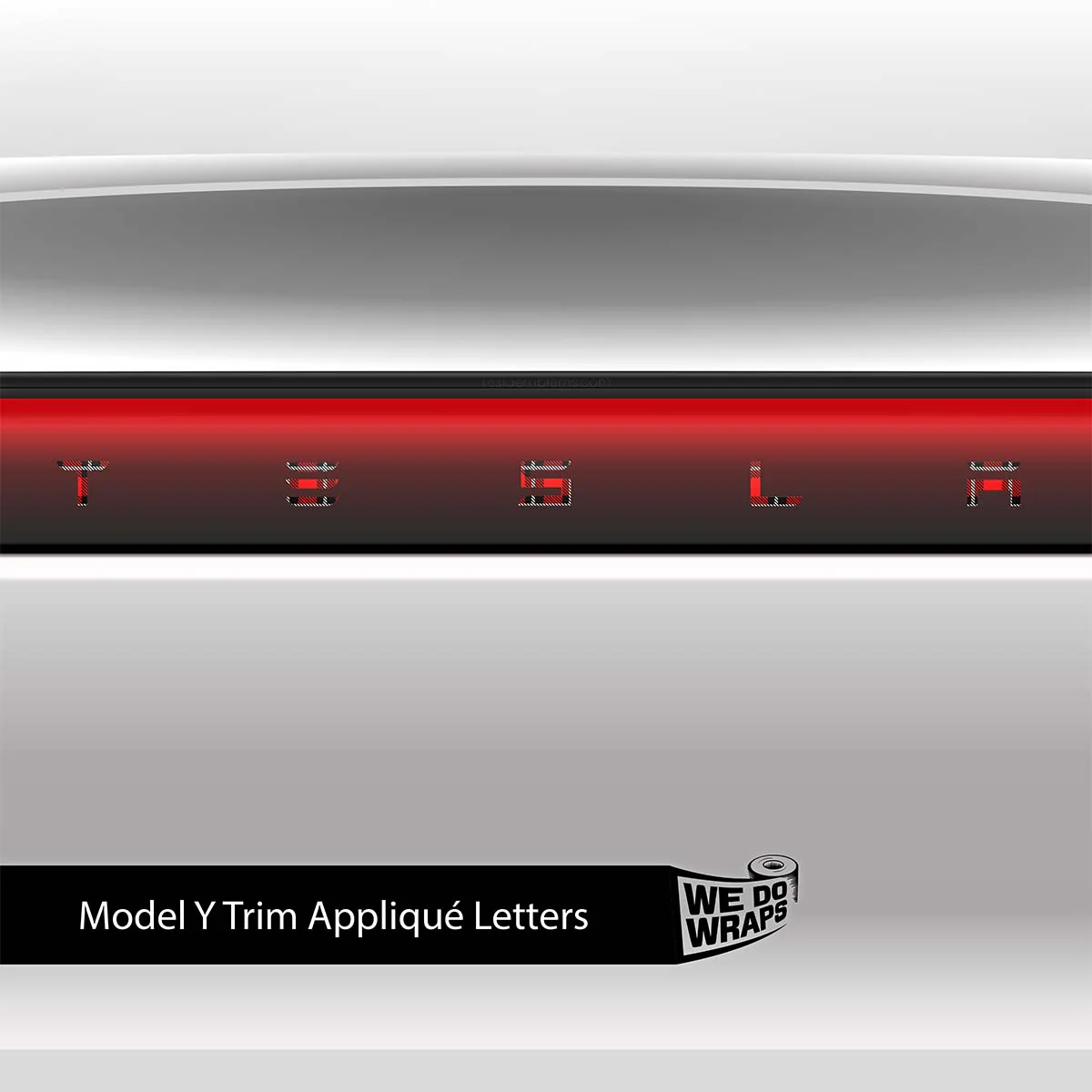 Tartan Plaid Tesla Emblem Decals (Front + Back) | Model Y - Image 3