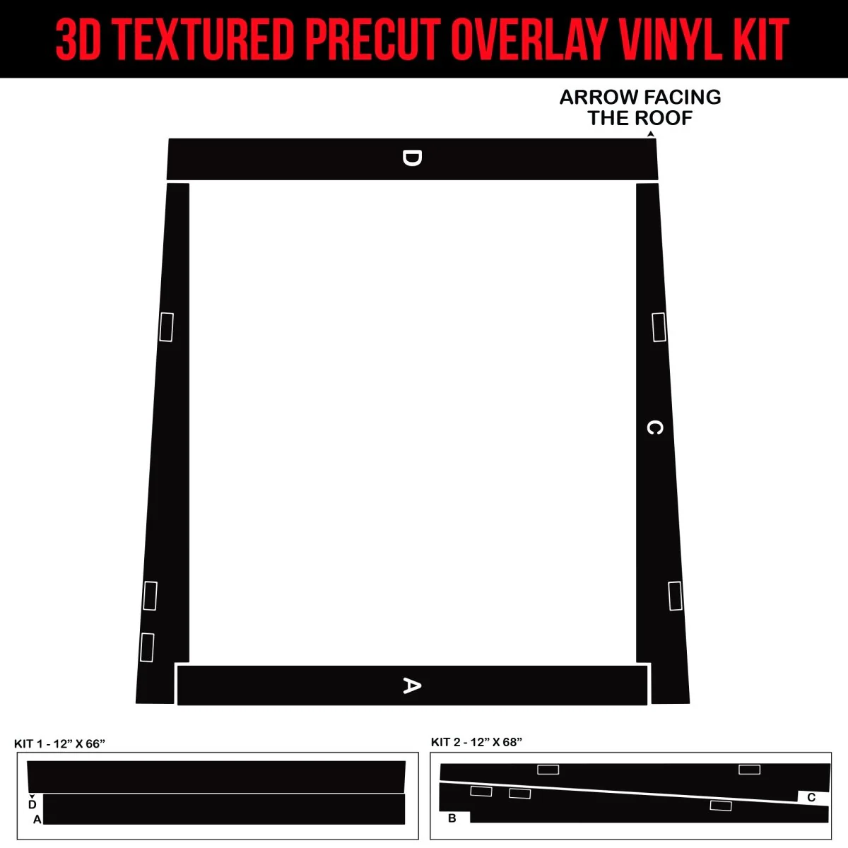 Tesla Cybertruck Cargo Bed Surround DIY Vinyl Fascia Overlay Film Protection Kit - Bed Liner Spray Look | TOProtect - Image 4