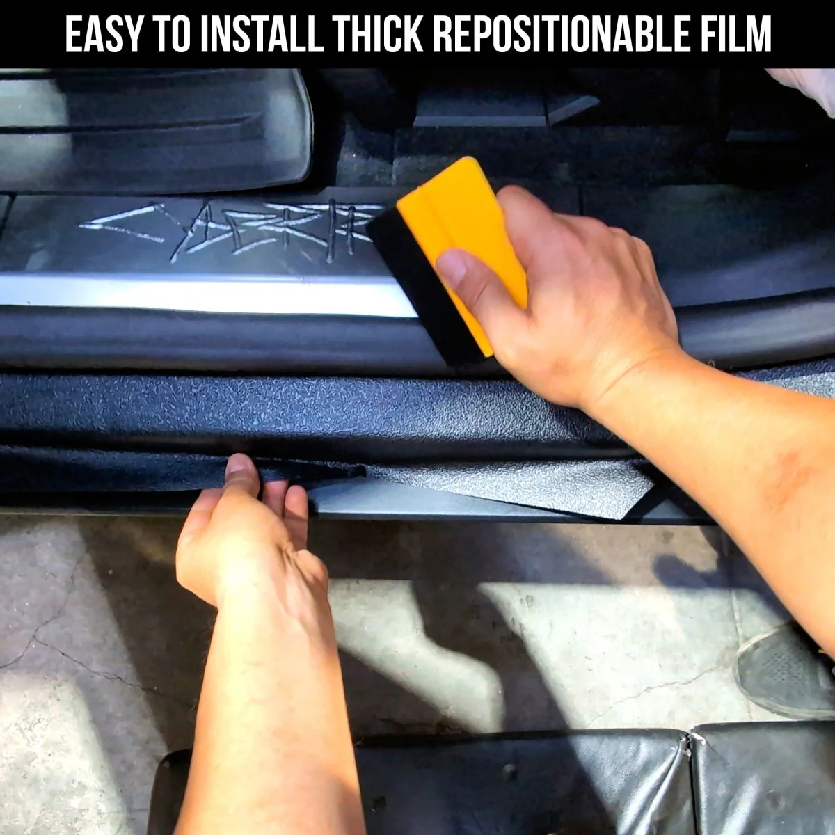 Tesla Cybertruck Door Sill Jamb DIY Vinyl Overlay Film Protection Guard Kit - Bed Liner Spray Look | TOProtect - Image 4
